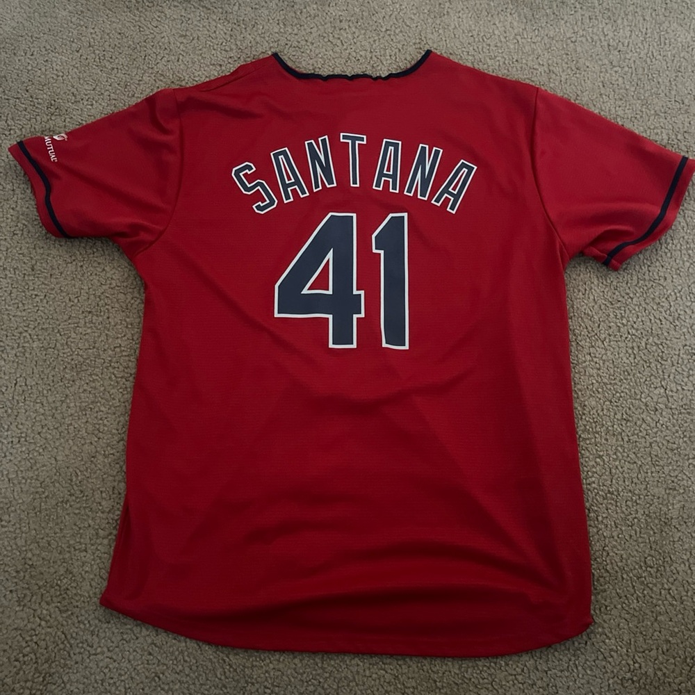 Cleveland Indians Carlos Santana Jersey #41 Size XL Red  Match-Up